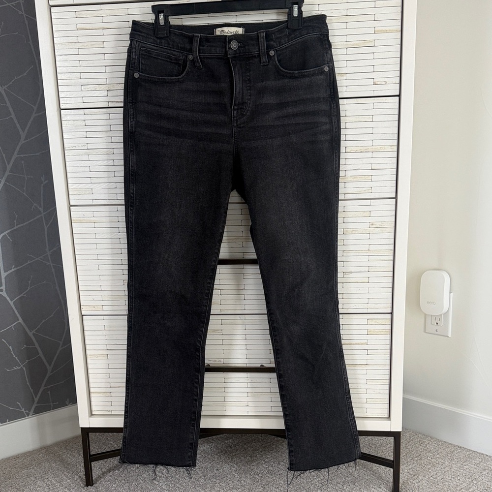 Madewell Women's Mid-Rise Stovepipe Black Jeans